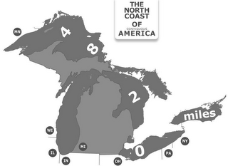 THE NORTH COAST OF CONTIGUOUS AMERICA MN WI IL IN MI OH PA NY 4 8 2 0 MILES logo