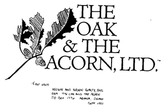 THE OAK & THE ACORN, LTD. logo