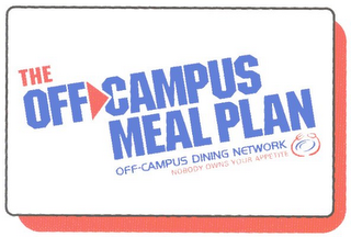 THE OFF CAMPUS MEAL PLAN OFF-CAMPUS DINNING NETWORK NOBODY OWNS YOUR APPETITE logo