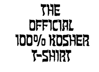 THE OFFICIAL 100% KOSHER T-SHIRT logo