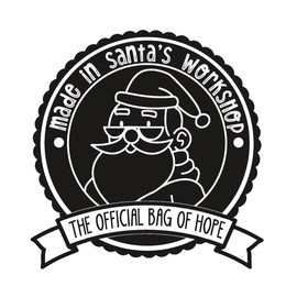 THE OFFICIAL BAG OF HOPE MADE IN SANTA'S WORKSHOP logo