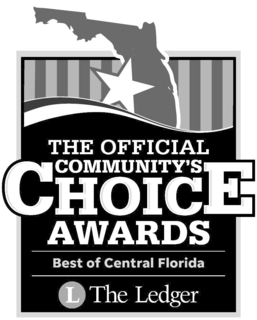 THE OFFICIAL COMMUNITY'S CHOICE AWARDS BEST OF CENTRAL FLORIDA L THE LEDGER logo
