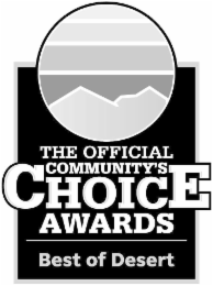 THE OFFICIAL COMMUNITY'S CHOICE AWARDS BEST OF DESERT logo