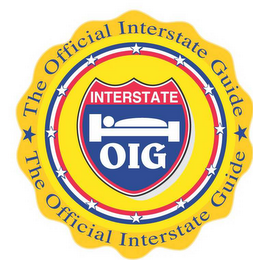 THE OFFICIAL INTERSTATE GUIDE INTERSTATE GUIDE OIG logo