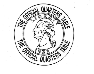 THE OFFICIAL QUARTERS TABLE LIBERTY 1932 logo