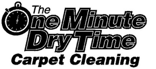 THE ONE MINUTE DRY TIME CARPET CLEANING logo
