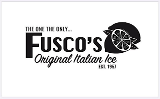 THE ONE THE ONLY...FUSCO'S ORIGINAL ITALIAN ICE EST. 1957 logo