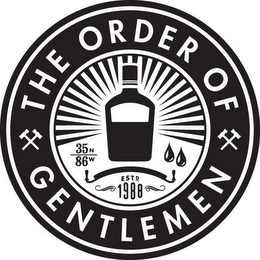THE ORDER OF GENTLEMEN 35N 86W ESTD 1988 logo