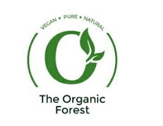 THE ORGANIC FOREST O VEGAN · PURE · NATURAL logo