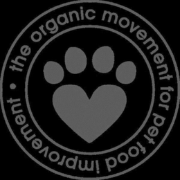 · THE ORGANIC MOVEMENT FOR PET FOOD IMPROVEMENT logo