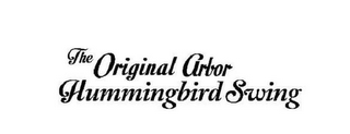THE ORIGINAL ARBOR HUMMINGBIRD SWING logo