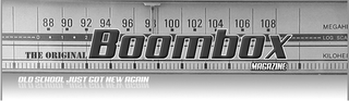 THE ORIGINAL BOOMBOX MAGAZINE OLD SCHOOL JUST GOT NEW AGAIN OLD SCHOOL JUST GOT NEW AGAIN 88 90 92 94 96 98 100 102 104 106 108 MEGAH KILOHE 0 1 2 LOG SCA logo