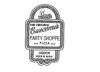 THE ORIGINAL BUSCEMIS PARTY SHOPPE PIZZA LIQUOR BEER & WINE logo