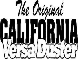 THE ORIGINAL CALIFORNIA VERSA DUSTER logo