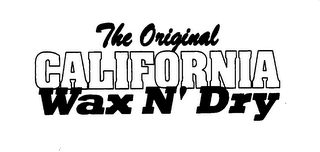THE ORIGINAL CALIFORNIA WAX 'N DRY logo