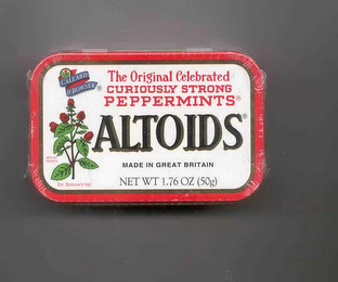THE ORIGINAL CELEBRATED CURIOUSLY STRONG PEPPERMINTS ALTOIDS MADE IN GREAT BRITAIN logo