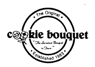 THE ORIGINAL COOKIE BOUQUET ESTABLISHED 1983 "THE SWEETEST BOUQUET IN TOWN" logo