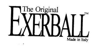 THE ORIGINAL EXERBALL TM MADE IN ITALY logo