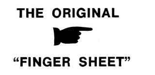 THE ORIGINAL "FINGER SHEET" logo