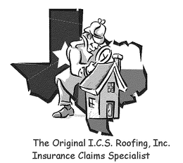 THE ORIGINAL I.C.S. ROOFING, INC. INSURANCE CLAIMS SPECIALIST logo