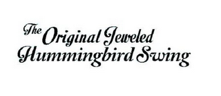 THE ORIGINAL JEWELED HUMMINGBIRD SWING logo
