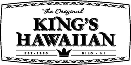THE ORIGINAL KING'S HAWAIIAN EST 1950 HILO HI logo