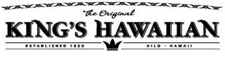 THE ORIGINAL KING'S HAWAIIAN ESTABLISHED1950 HILO HAWAII logo