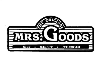 THE ORIGINAL MRS. GOODS DELI - BAKERY - ICE CREAM logo