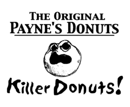 THE ORIGINAL PAYNE'S DONUTS KILLER DONUTS! logo