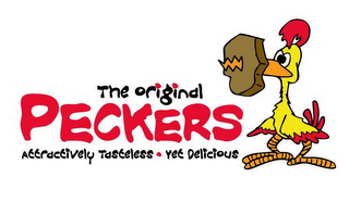 THE ORIGINAL PECKERS, ATTRACTIVELY TASTELESS, YET DELICIOUS logo