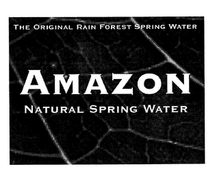 THE ORIGINAL RAIN FOREST SPRING AMAZON NATURAL SPRING WATER logo