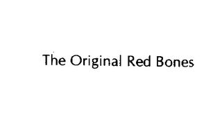 THE ORIGINAL RED BONES logo