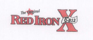 THE ORIGINAL RED IRON WITH G-B12 logo