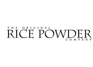 THE ORIGINAL RICE POWDER COMPANY logo