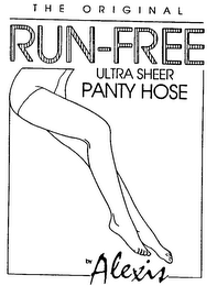 THE ORIGINAL RUN-FREE ULTRA SHEER PANTY HOSE BY ALEXIS logo