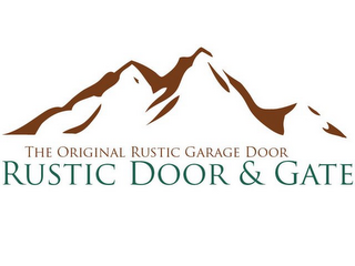 THE ORIGINAL RUSTIC GARAGE DOOR RUSTIC DOOR & GATE logo