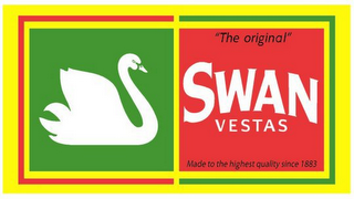 "THE ORIGINAL" SWAN VESTAS MADE TO THE HIGHEST QUALITY SINCE 1883 logo