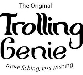 THE ORIGINAL TROLLING GENIE MORE FISHING; LESS WISHING logo