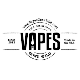 THE ORIGINAL VAPES GONE WILD SINCE 2013MADE IN THE USA WWW.VAPESGONEWILD.COM logo
