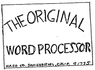 THE ORIGINAL WORD PROCESSOR GABRIEL, CALIF. logo