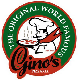 THE ORIGINAL WORLD FAMOUS GINO'S PIZZARIA EST. 1954 logo
