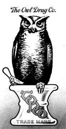 THE OWL DRUG CO. TODCO TRADE MARK logo