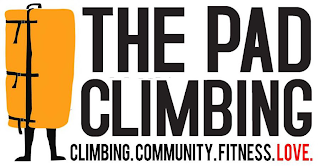THE PAD CLIMBING CLIMBING. COMMUNITY. FITNESS. LOVE. logo