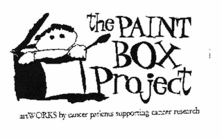 THE PAINT BOX PROJECT ART WORKS BY CANCER PATIENTS SUPPORTING CANCER RESEARCH logo