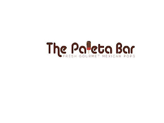 THE PALETA BAR FRESH GOURMET MEXICAN POPS logo