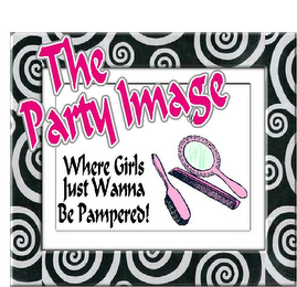 THE PARTY IMAGE WHERE GIRLS JUST WANNA BE PAMPERED! logo