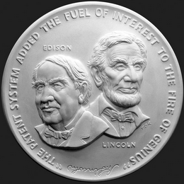 "THE PATENT SYSTEM ADDED THE FUEL OF INTEREST TO THE FIRE OF GENIUS" A. LINCOLN LINCOLN EDISON TDR logo