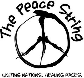 THE PEACE STRING CM UNITING NATIONS. HEALING RACES. logo