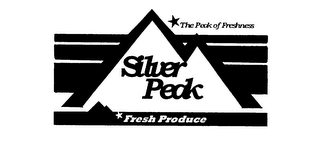 THE PEAK OF FRESHNESS SILVER PEAK FRESH PRODUCE logo