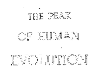 THE PEAK OF HUMAN EVOLUTION logo